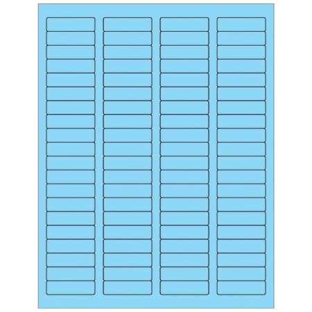 Bsc Preferred 1 3/4 x-1/2'' Fluorescent Pastel Blue Rectangle Laser Labels, 8000PK BUY00015931